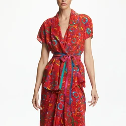 Fashionable Color Matching Seasonal New Products Women's Shirts Eye-catching Retro Versatile High-quality
