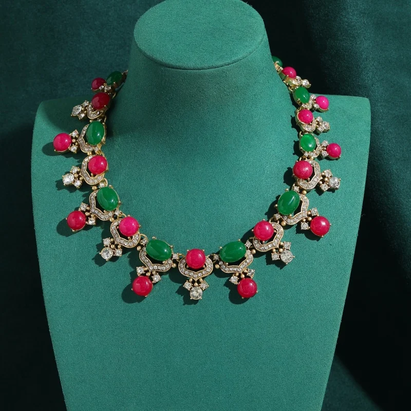 gold-color-vintage-natural-stone-choker-necklace-pink-woman-new-jewelry-green-luxury-quality-wedding-elegant-antique-accessories