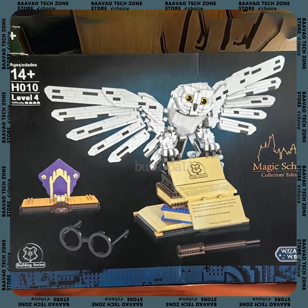 Magic World Charakter Eule Hedwig Miniatur Actionfigur Klassisches Set Kinderspielzeug Dekoration Puzzle Montage Puppengeschenke