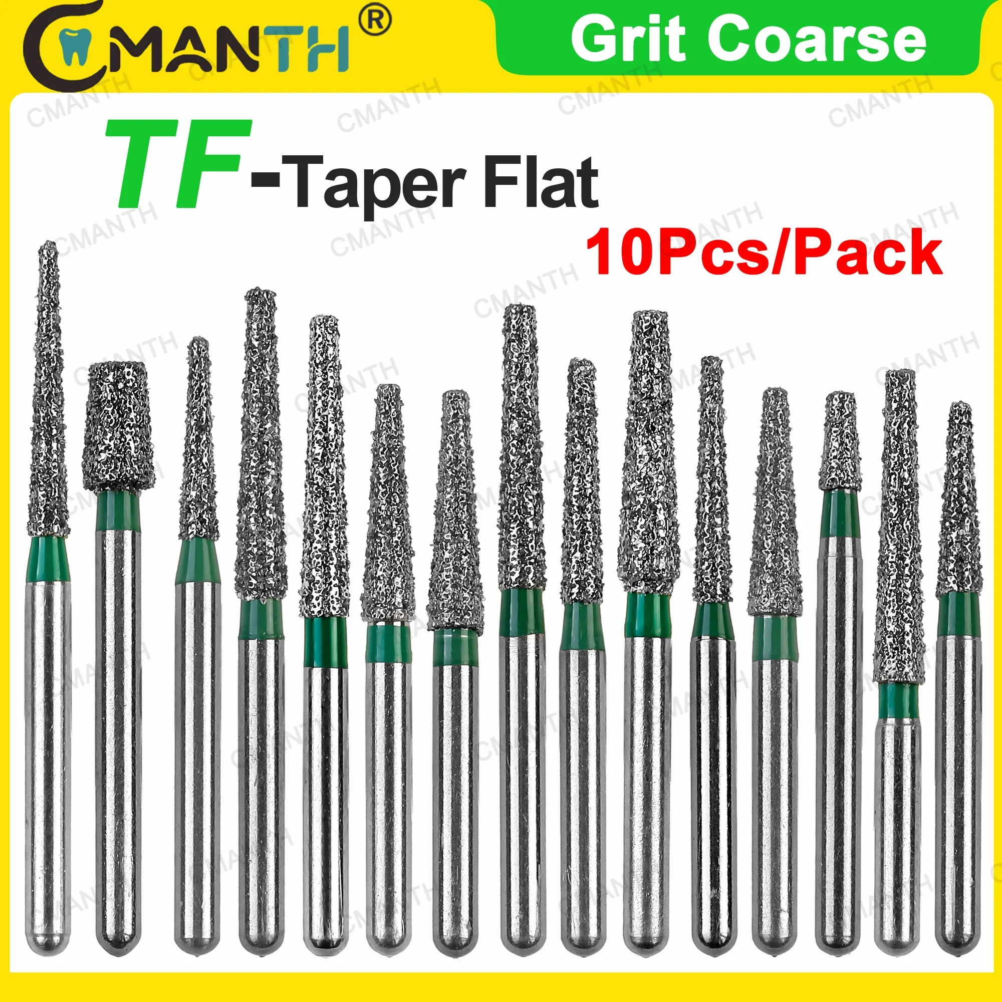 

Стоматологические алмазные боры, сверло с крупной зернистостью, стоматологические боры TF, конус с плоским концом для высокоскоростного наконечника, диаметр FG 1,6 мм