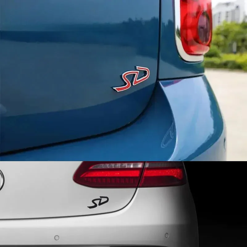 

3D Premium SD D Countryman car Hood Fender trunk Rear Bonnet Emblem Badge Sticker for Copper R55 R56 R60 R61 Clubman F55 F56 F60