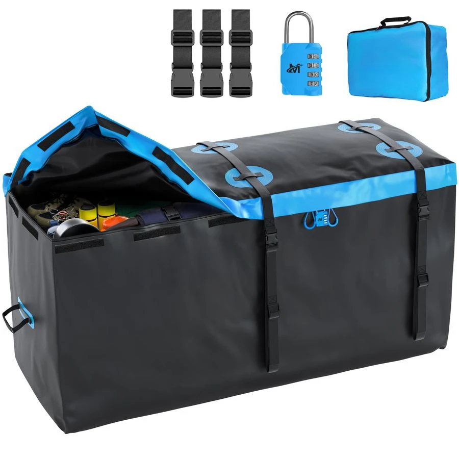 

25 Cu Ft Large Trailer Hitch Cargo Carrier Bag 60x24x31 Waterproof Cargo Bag for Hitch Carrier amp Truck Bed Weatherproof Vinyl