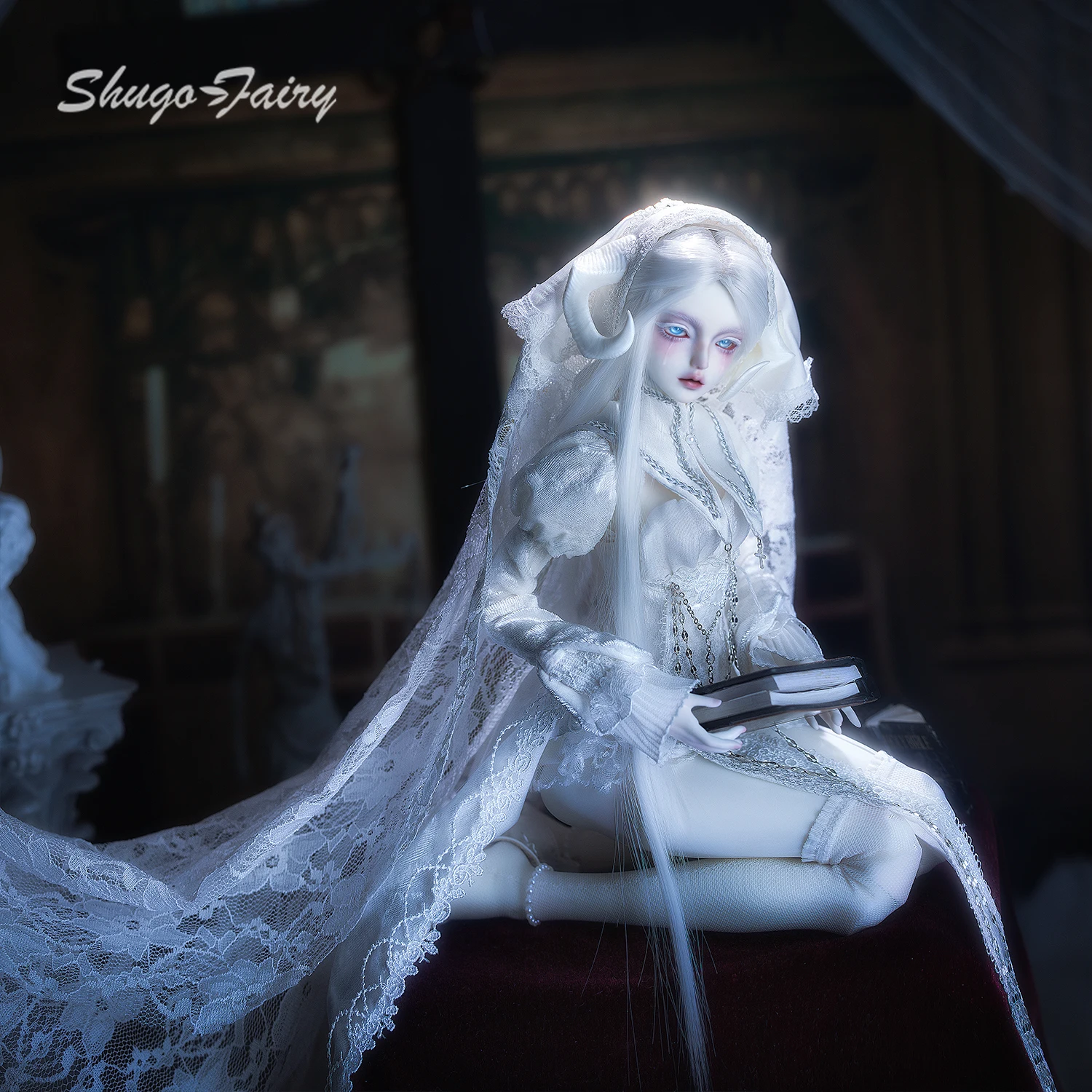 ตุ๊กตา BJD ขนาด 1/4 รุ่นซิลวี ซี ชุดครบเซ็ต ชุดแม่ทูนหัวเขาแพะปีศาจ พร้อมวิกผม ตุ๊กตาอนิเมะแท้ ชูก้า แฟรี่ งานแฮนด์เมด