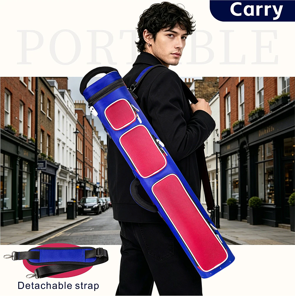 Billiards Cue Case 12 Holes 4 x 8 4 Butts 8 Shafts Pool Cue Case Can Be Lifted And Backed Large Capacity Billiard Cue Case