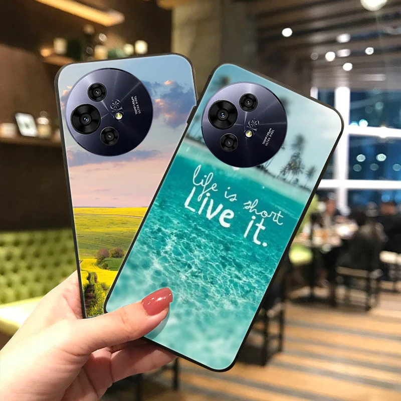 For TCL 50 Pro Nxtpaper 5G Case Coque Soft Print LandScarp Beauty Silicone Covers Black Bumper for TCL 50 Nxtpaper 5G Back Case