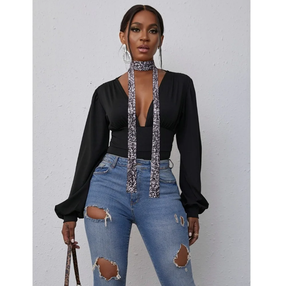 

Модный эстетический шарф с блестками в стиле панк, длинный тонкий блестящий шейный платок, сексуальный тонкий женский шарф из алюминиевого сплава