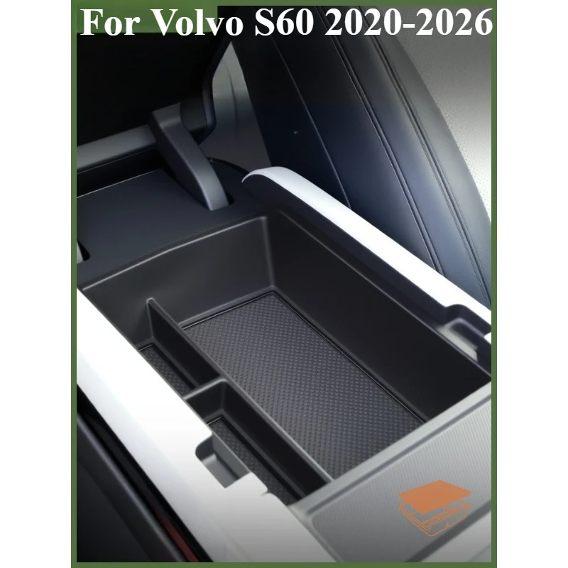 

Автомобильный подлокотник, ящик для хранения для Volvo S60 2020-2026, консольный лоток с левым рулем, органайзер, аксессуары для интерьера