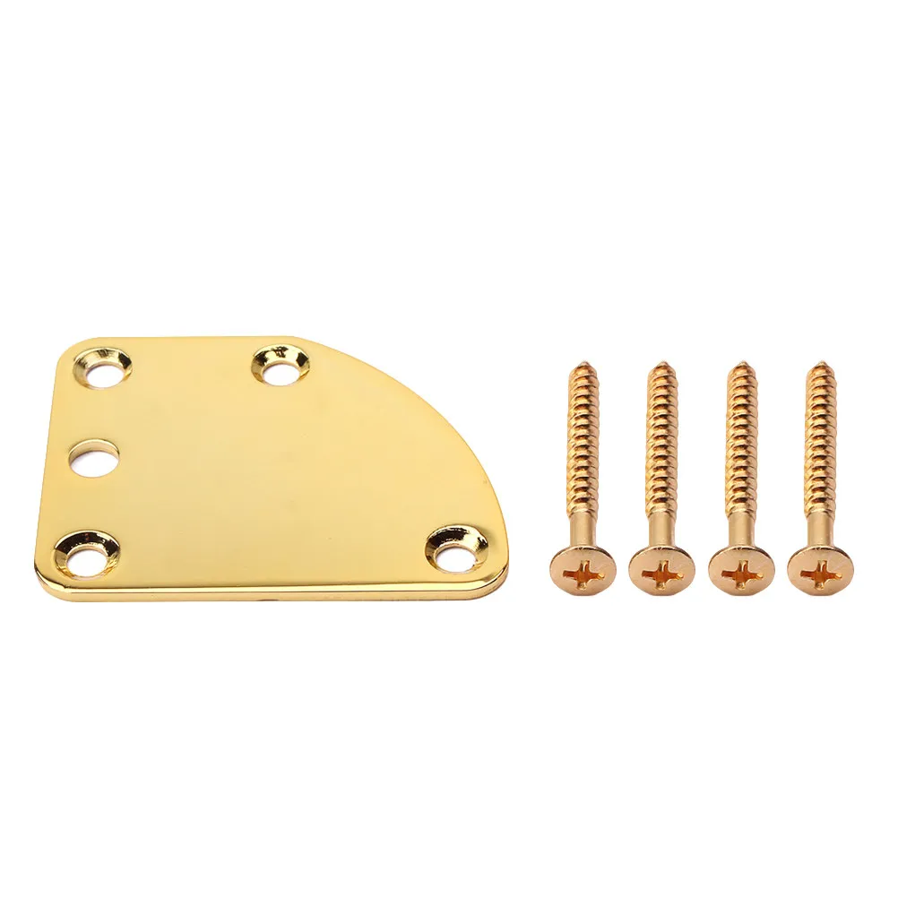 Triangle 5 Holes Electric Guitar Neck Plate Bass Neck Strength Connecting Board Joint Plate Gv110 Golden Easy Install