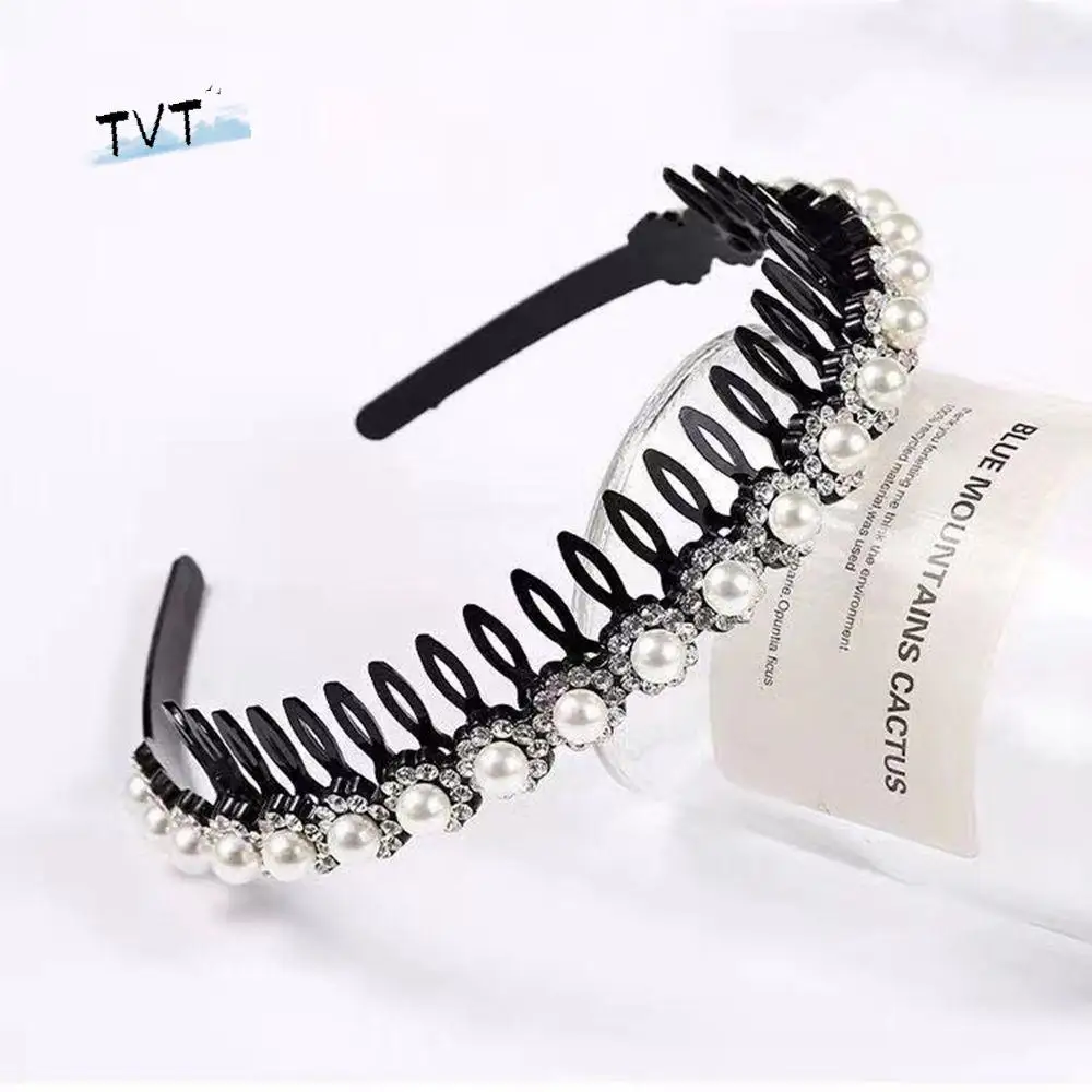

Sweet Simple Girl with Gear Geometric Shape Wash Face Female Hairbands Korean Style Headwear Pearl Headband Flower Hair Hoop