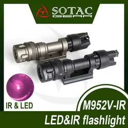 SOTAC Tactical M952V IR Illuminator and LED White Dual Output Remote Switch Pressure Flashlight QD Mount Rail