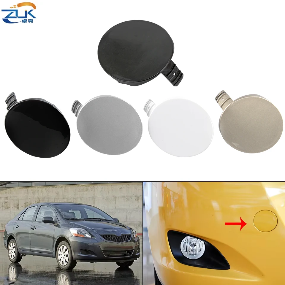 ZUK Front Bumper Towing Hook Cover Lid Unpainted For Toyota Yaris Sedan Soluna Vios 2008-2013 OEM:52721-0D903 Trailer Cap Lid