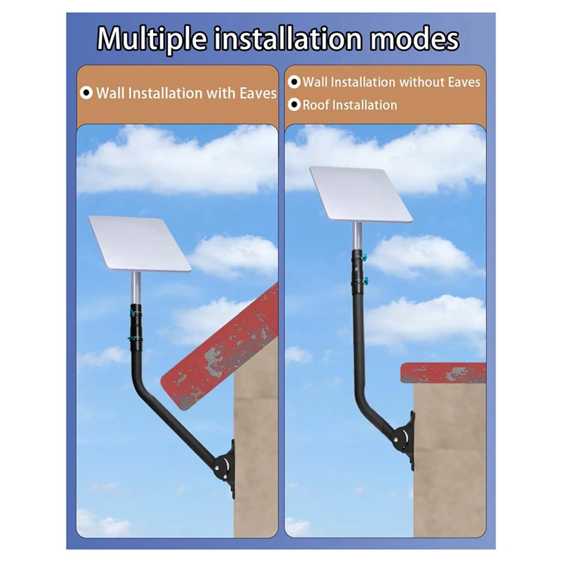 Long Wall Mount For Starlink Mounting Kit, Adjustable Roof Mount Kit For Starlink Internet Kit Satellite