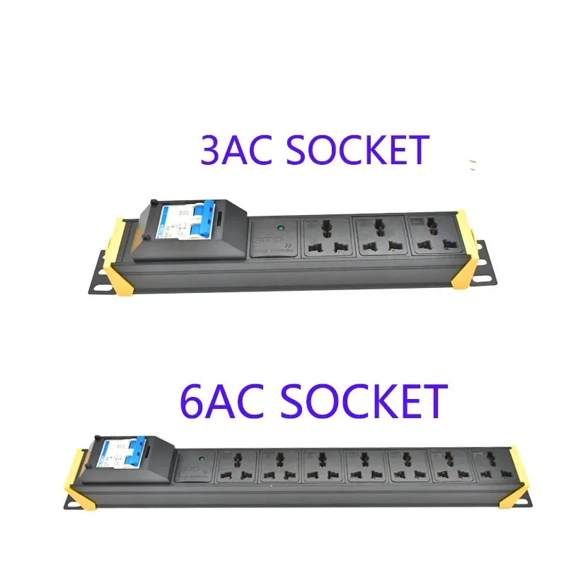 PDU power strip universal socket air switch 16A 4000W/32A 8000W 2-9AC  wireless socket with surge protection