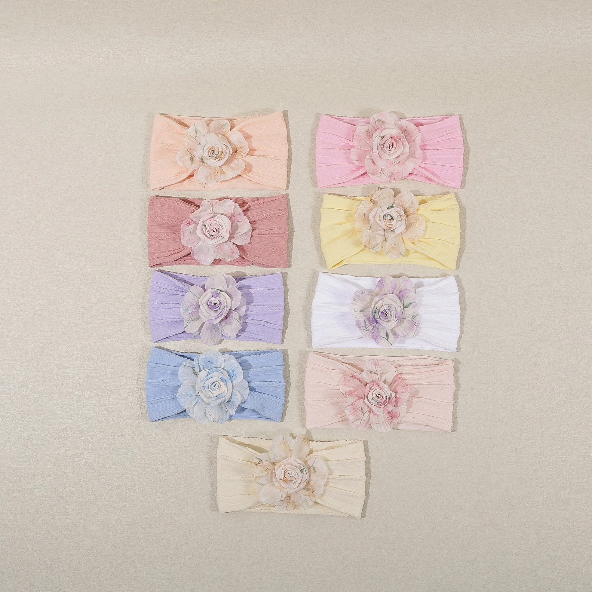 

Floral Baby Girls Headbands Nylon Elastic Hairbands Cute Flower Hair Accessories For Newborn Baby Girls Infant Toddlers Kids