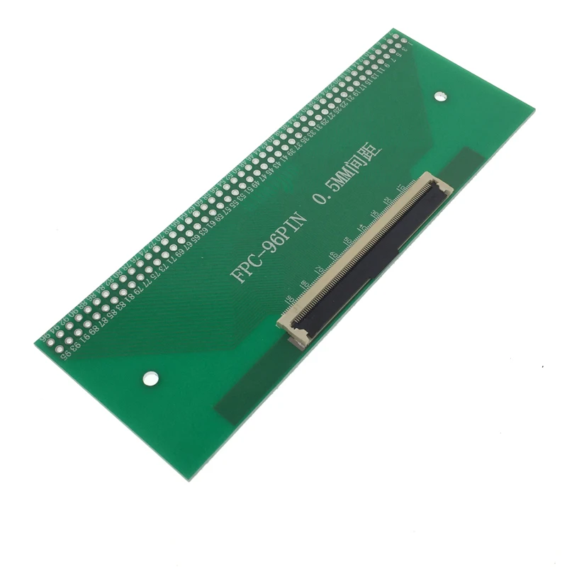 1Pcs FPC/FFC Adapter 0.5MM to 2.54MM Ln-line 96PIN Pitch LCD Base Test Board FR-4 Fiberglass