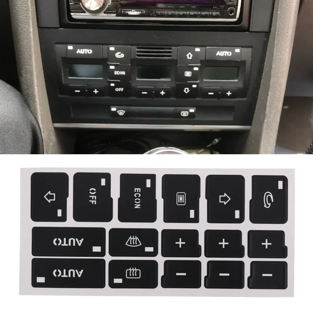 

1X Car Air Condition AC Climate Control Button Repair Stickers Decals Styling Decors For Audi A4 B6 B7 2000 2001 2002 2003 2004