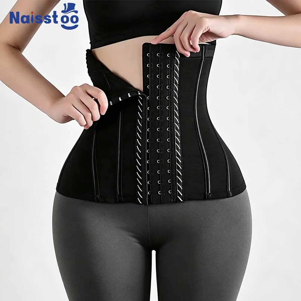 

Women Waist Trainer Corset with Steel Bones Waist Cincher Body Shaper Tummy Control 3-Row Hooks for Postpartum Recovery