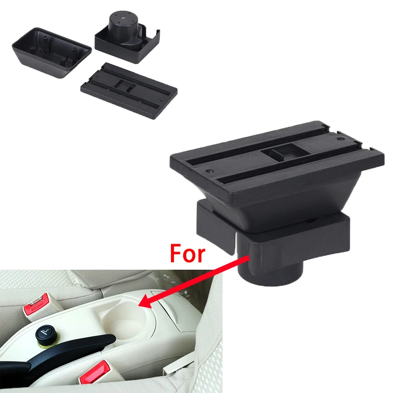 Armrest Box For Citroen C4 Hatchback 2004-2010 PU Leather Central Store Content box with Cup holder Auto Accessories