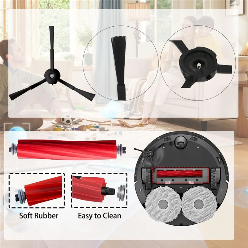 

Y51A-For Roborock Qrevo S/Qrevo Maxv/Qrevo S/Qrevo Plus Robtic Vacuum Cleaner Main Side Brush Hepa Filter Mop Cloth Dust Bags