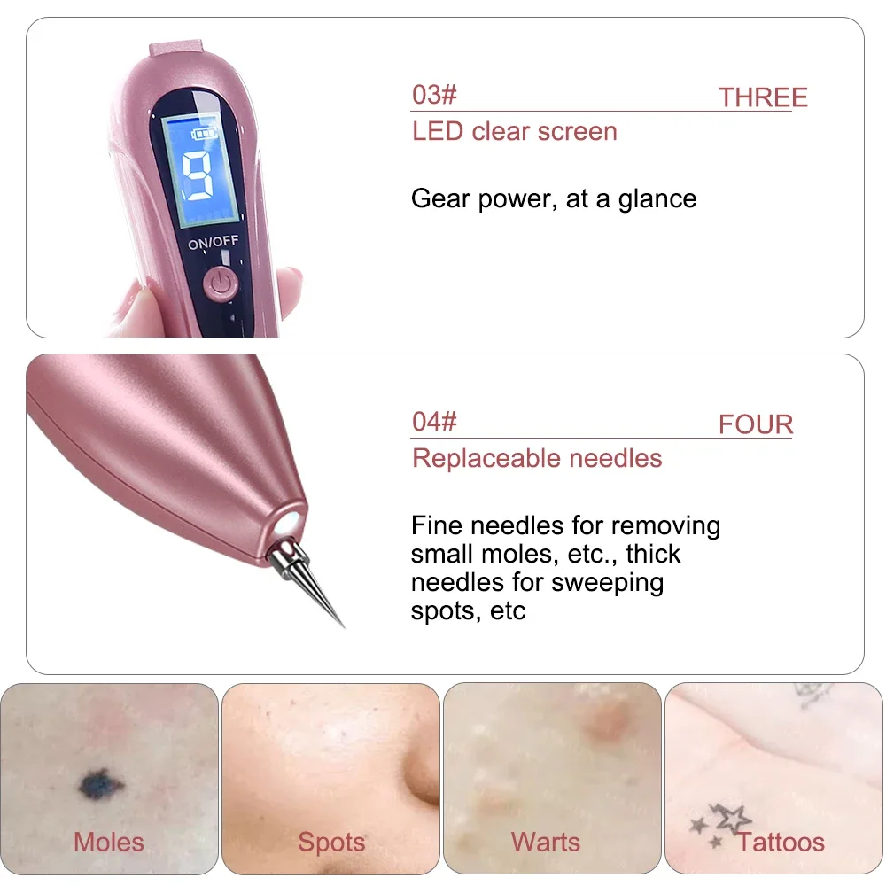 Portable Plasma Pen Freckle Mole Birthmark Removal Machine Skin Face Wart Tag Remover Tool Household Black Dots Tattoo Remover