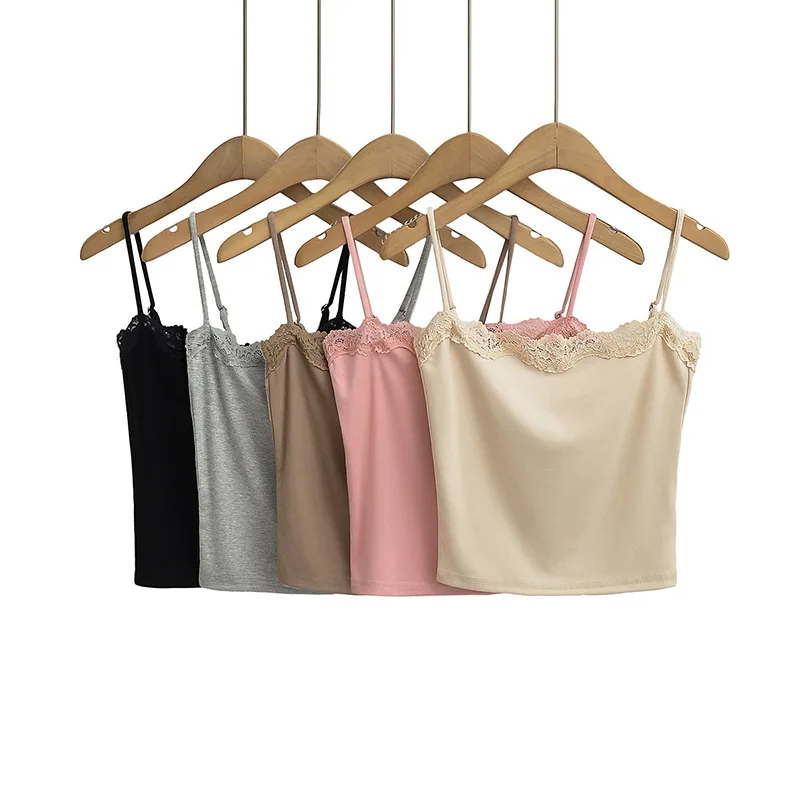 

Оригинальный дизайн, кружевная отделка, облегающая майка Csole, нижнее белье, брендовое нижнее белье из полиэстера, весенняя коллекция, женская мода