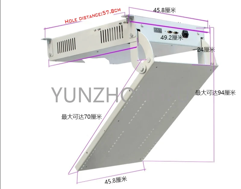 Electric Motorized Tv Inside Rotating Mount Hidden Ceiling Remote Lcd Flip Inward Lift Hanger Genuine Turner Seat Max 100 Inch