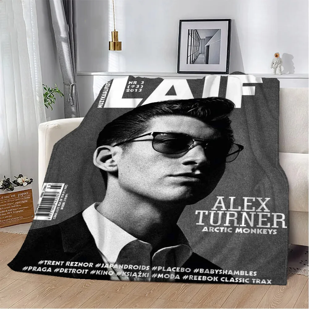 Alex Turner Arctic Monkeys Rock Band Blackpink Kpop Luxury Blanket Plaid Cover Lion Kennedy Blankets for Decorative Sofa Bape