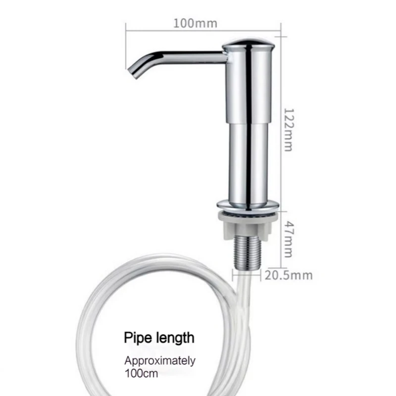 Kitchen Sink Soap Dispenser With Extension Tube Extended Design Spill Prevention Large Flow Kitchen Hand Press Dispenser Soap