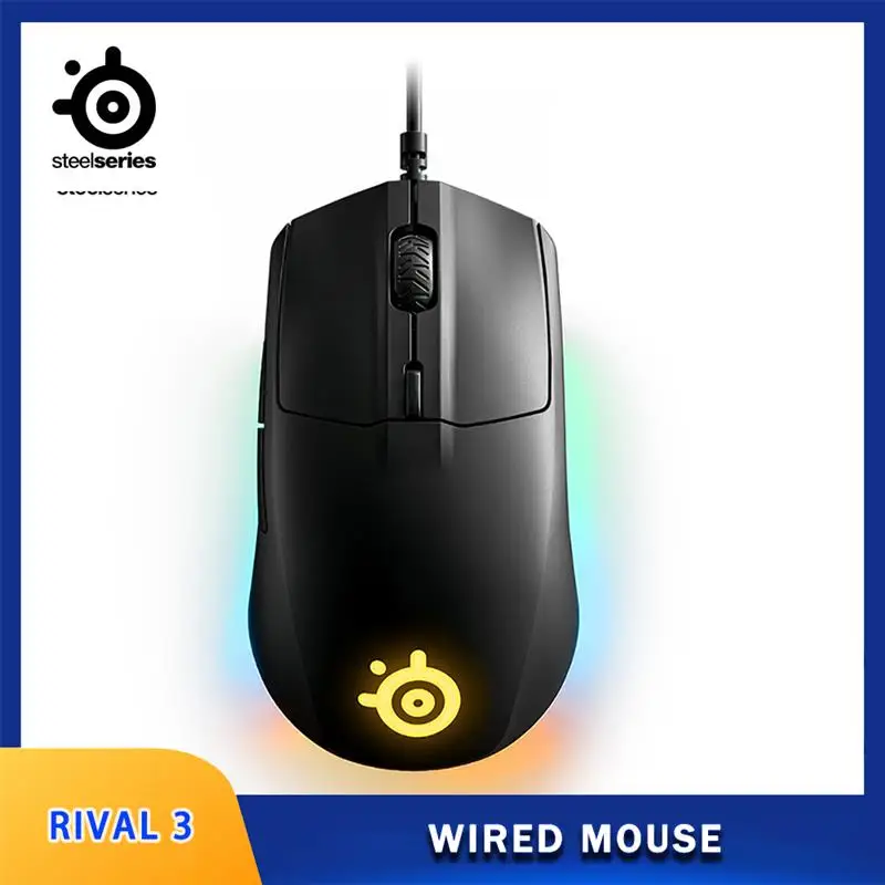 

Steelseries Rival 3 Wired Gaming Mouse TrueMove Core Optical Gaming Sensor Mice with 8500 CPI RGB Lighting 60 Million Click