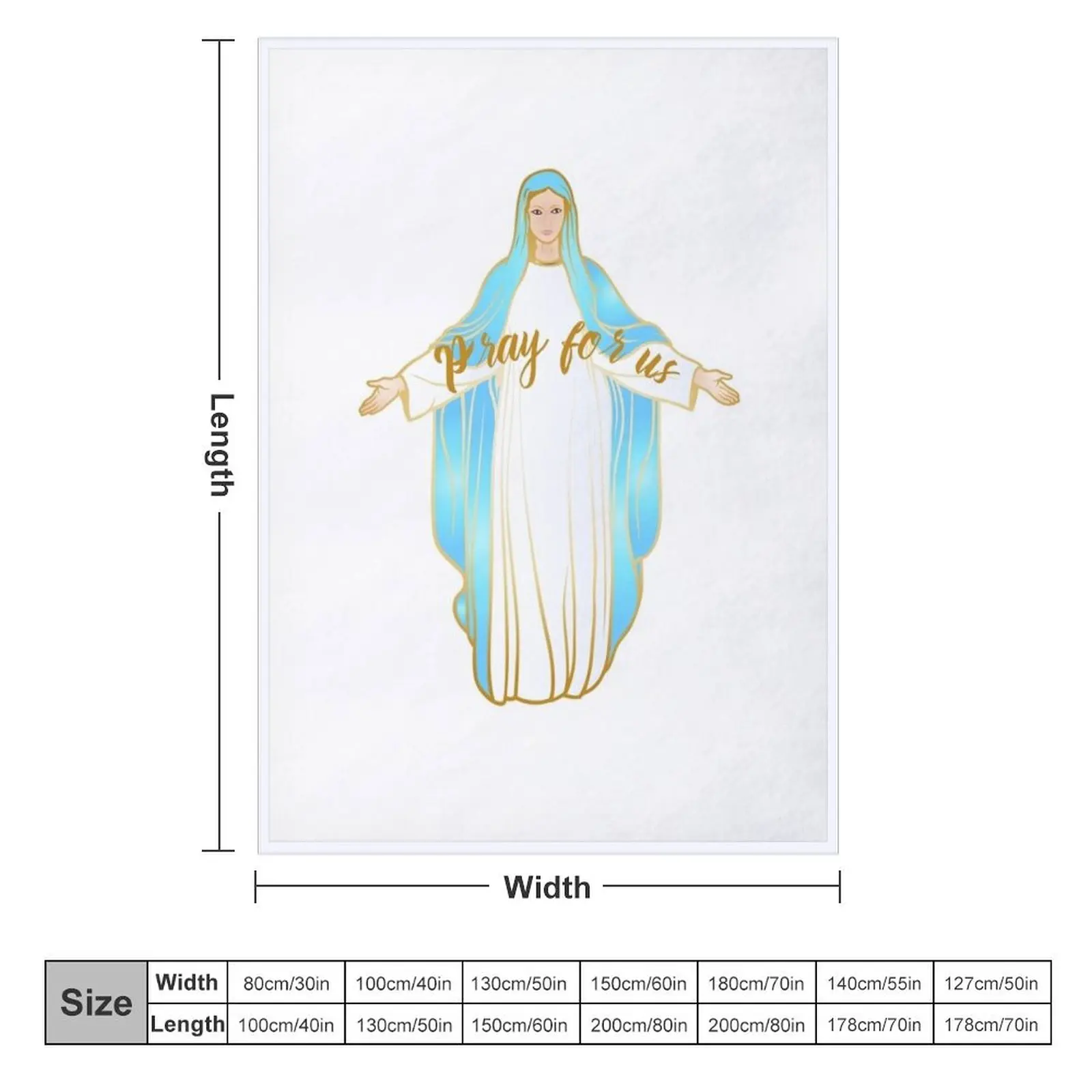 The Virgin Mary - Pray For Us Throw Blanket Bed linens Luxury Brand Sleeping Bag Custom Blankets