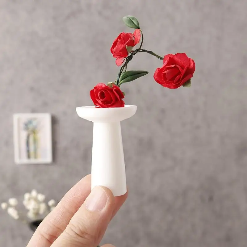 3 قطعة دمية لتقوم بها بنفسك نموذج مصغر ديكور المنزل اناء للزهور زخرفة غرفة المعيشة الديكور الجدول الزهور المائية زهرية