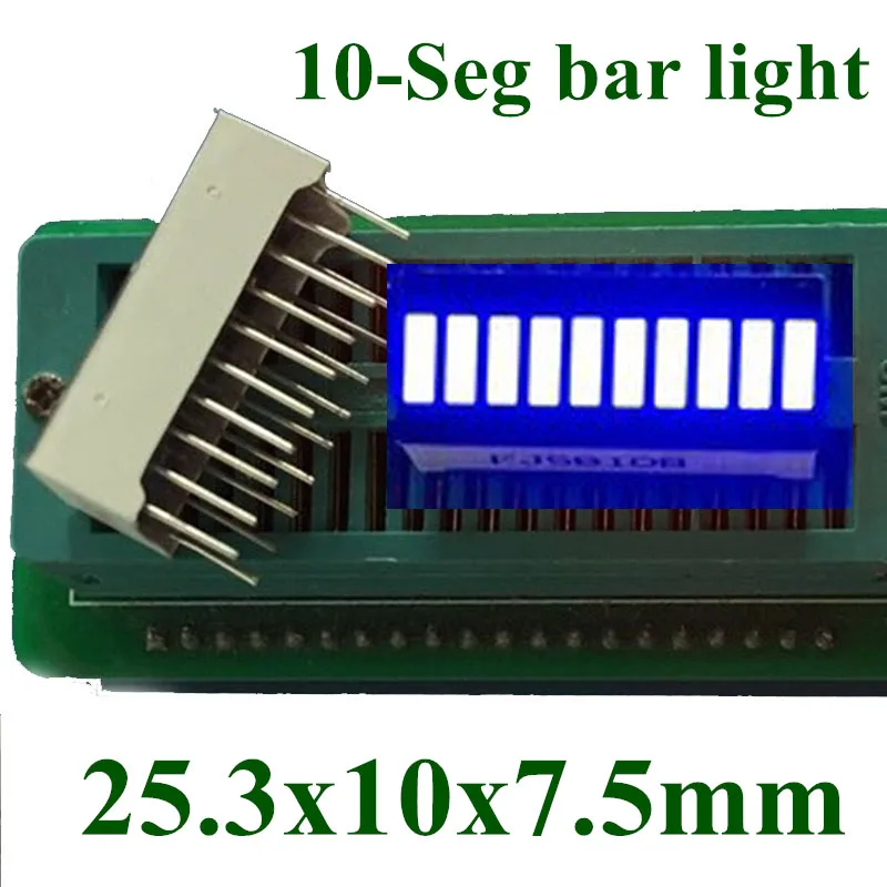 

20PCS / LOT LED digital tube light bar Blue 10-segment light bar 20PIN 10 grid digital tube