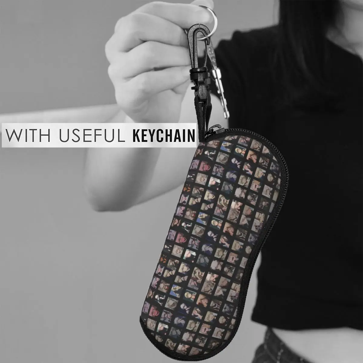 爆豪勝己、僕のヒーローアカデミア シェルメガネケースプロテクター サングラスボックス 女性男性用 ソフトメガネバッグポーチ