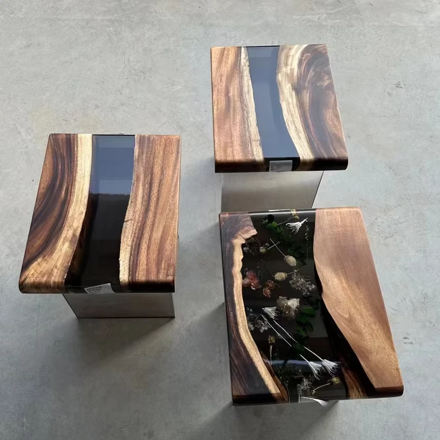 Hochwertiges modernes DIY Resz Tisch Kit benutzer definiert Bambus Epoxy River Tisch Deep Pour Kristall klare Wohn furniture