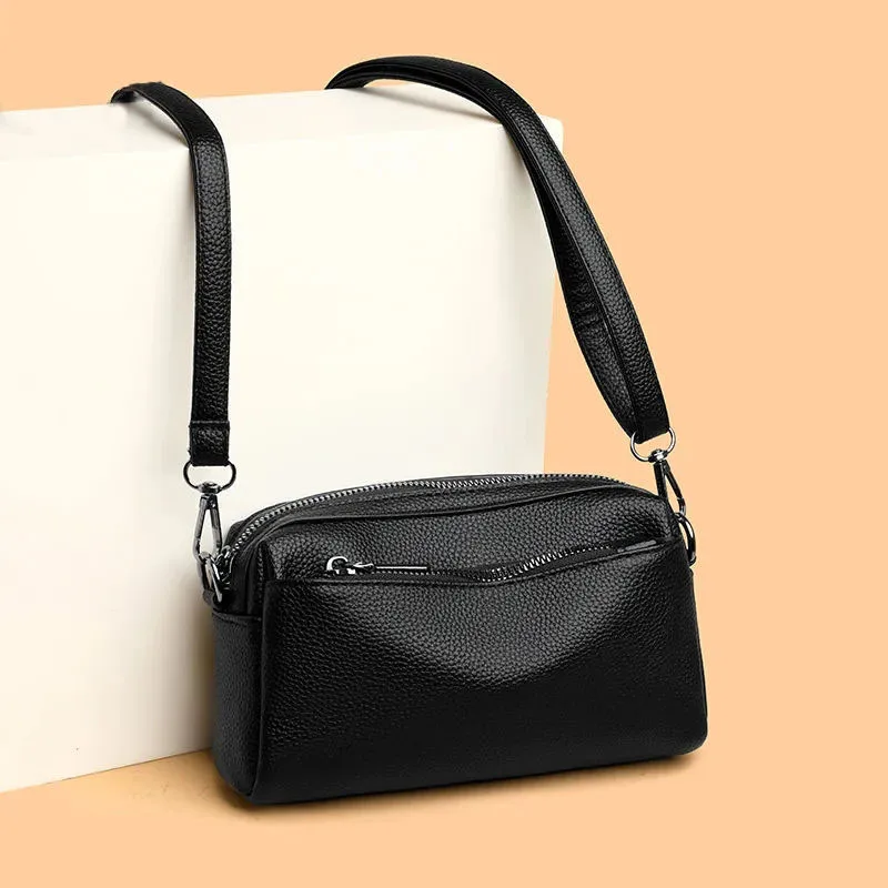 여성용 PU 가죽 숄더백 핸드백 패션 크로스백 빈티지 언더암백 스퀘어 새첼 여성 가방