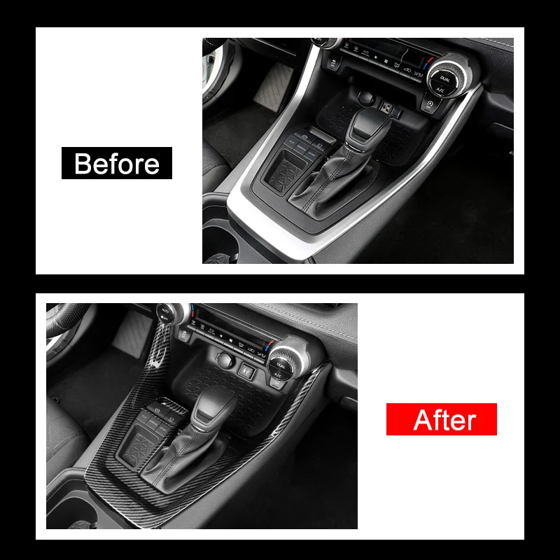 For Toyota RAV4 XA50 2019 2020 2021 2022 2023 2024 RAV4 Hybrid ABS Car Gear Shift Panel Interior Protector Cover Trim Sticker