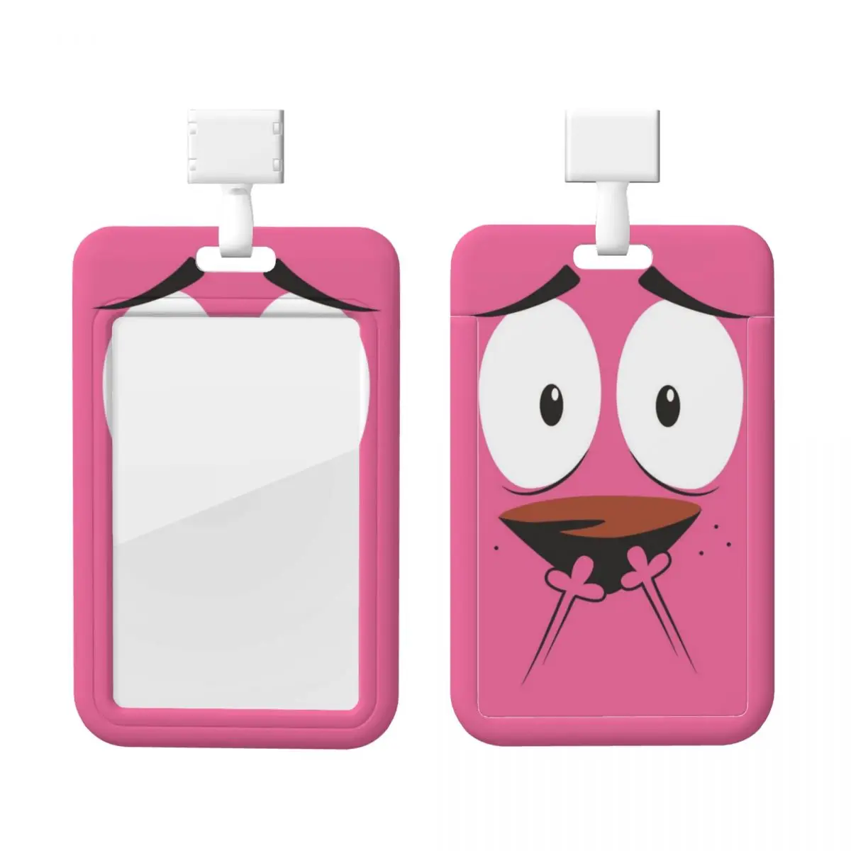 

Custom C-Courage The Cowardly Dog Card Badge Holder Card Holder Men Women Neck Strap ID Credential Holder Engineers