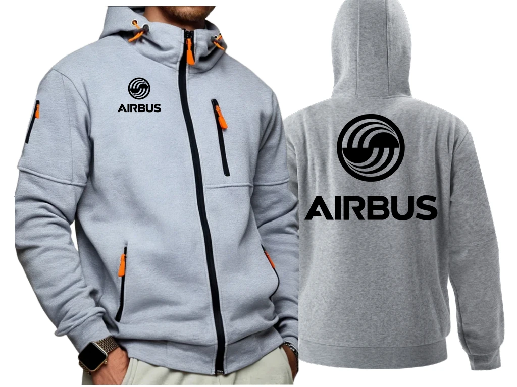 Airbus Airbusfan A320 vuelo de aviación sudaderas con capucha para hombre Sudadera con capucha con cremallera para hombre sudaderas con capucha cárdigan con cremallera ropa de calle