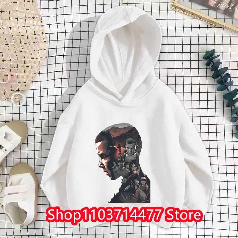 Boy Stranger Faces hoodie - GIFT BOX SET STRANGER ELEVEN THINGS HORROR DVD girl long Sleeves hoodie