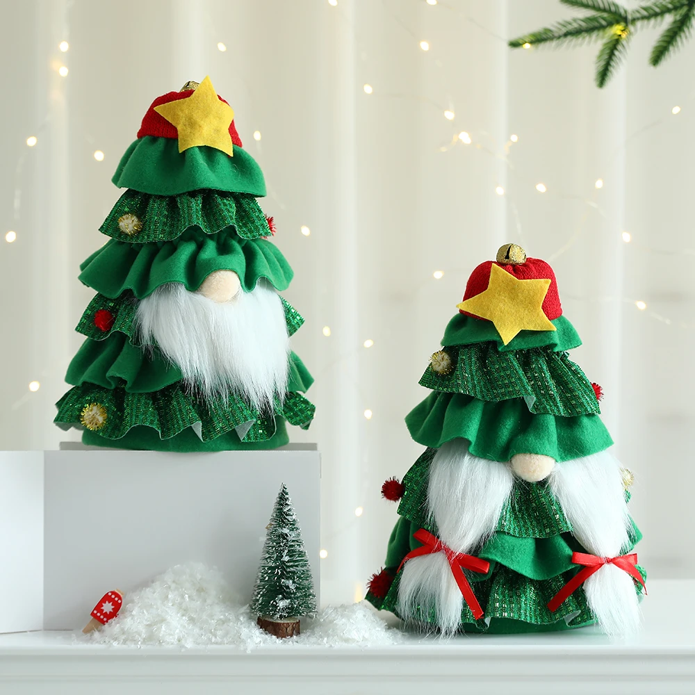 Christmas Faceless Doll With Lights Merry Christmas Decorations Xmas Gnome Doll Ornament For Home New Year Gifts 2023 Navidad