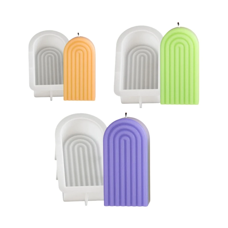 Innovative Striped Arch Pattern Silicone Mold For Handmade Plaster Crafts