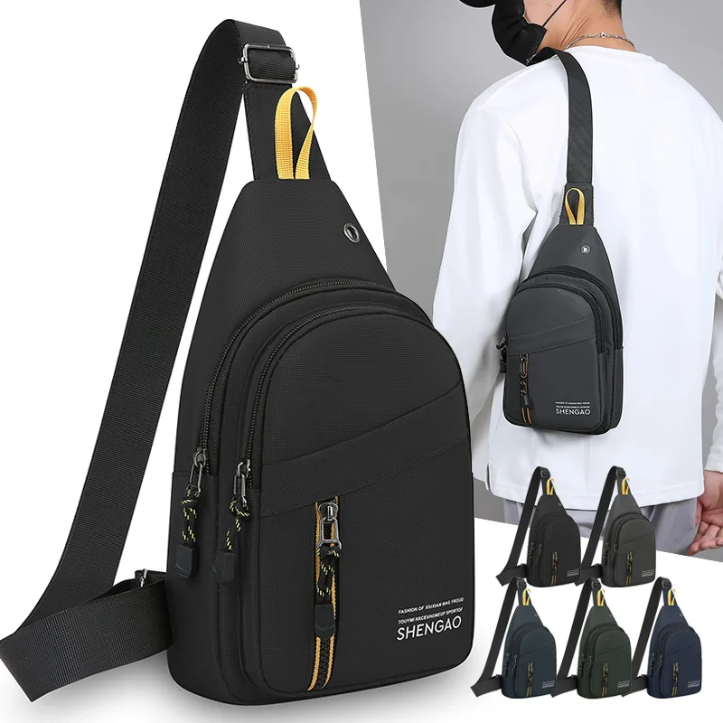 

Large Capacity Men's Sling Chest Bag – Stylish One Shoulder Crossbody for Outdoor Sports Travel & Daily Use
