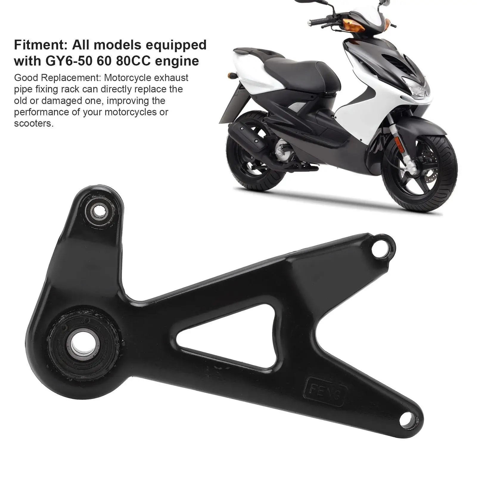 High Strength Motorcycle Exhaust Fixing Rack for gy6 -50 60 80CC Engine - Triangle Connecting Plate with Excellent