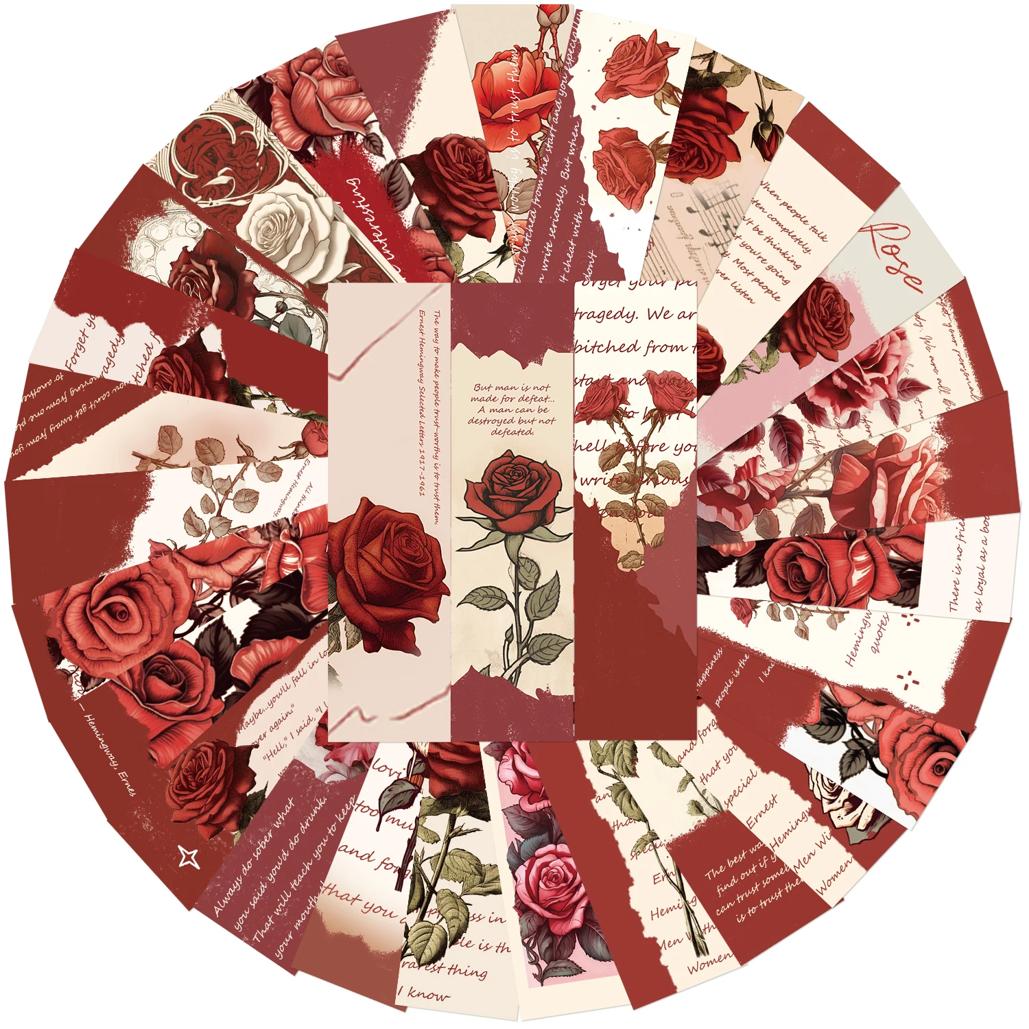 30 шт., Закладка-бабочка в виде Розы