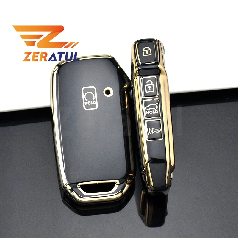 5 Buttons TPU Car Smart Key Case Cover For Kia Telluride Telluride SX 2021 Sportage R 2022 K5 GT Line 2021 Seltos 2020 Shell Fob