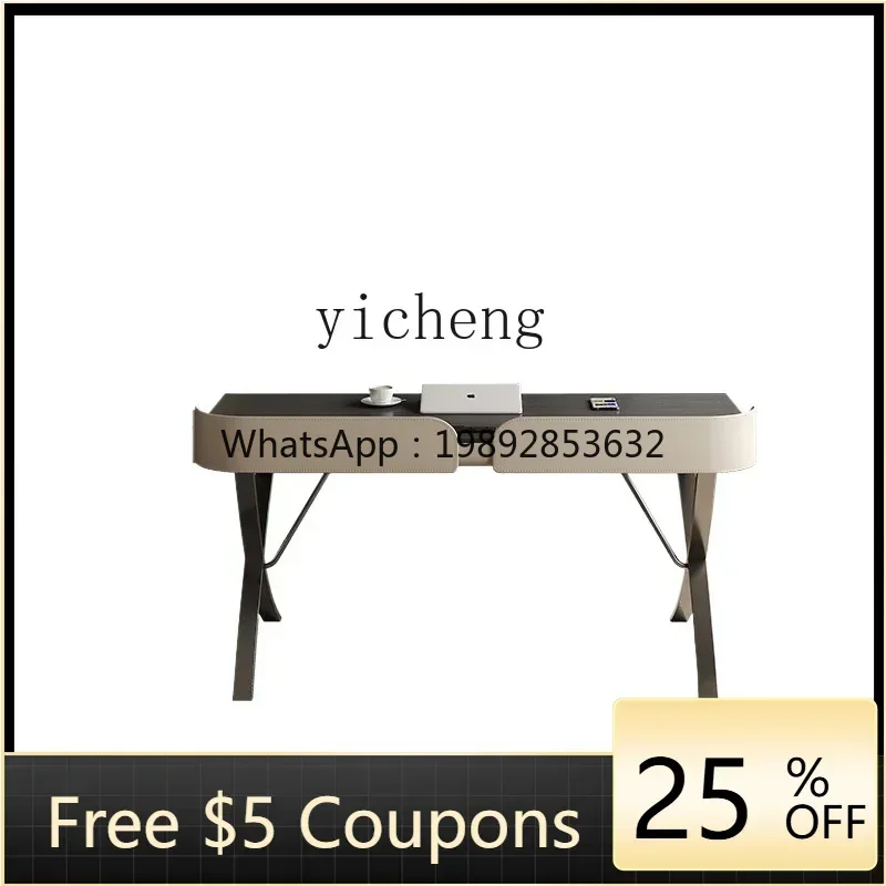 

zz Desk Light Luxury Modern Living Room Silent Style Large Board Desk Minimalist Study Computer Desk