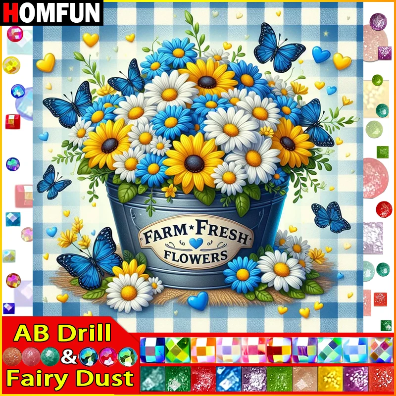 HOMFUN Fairy Dust AB DIY 5D Diamond Painting \