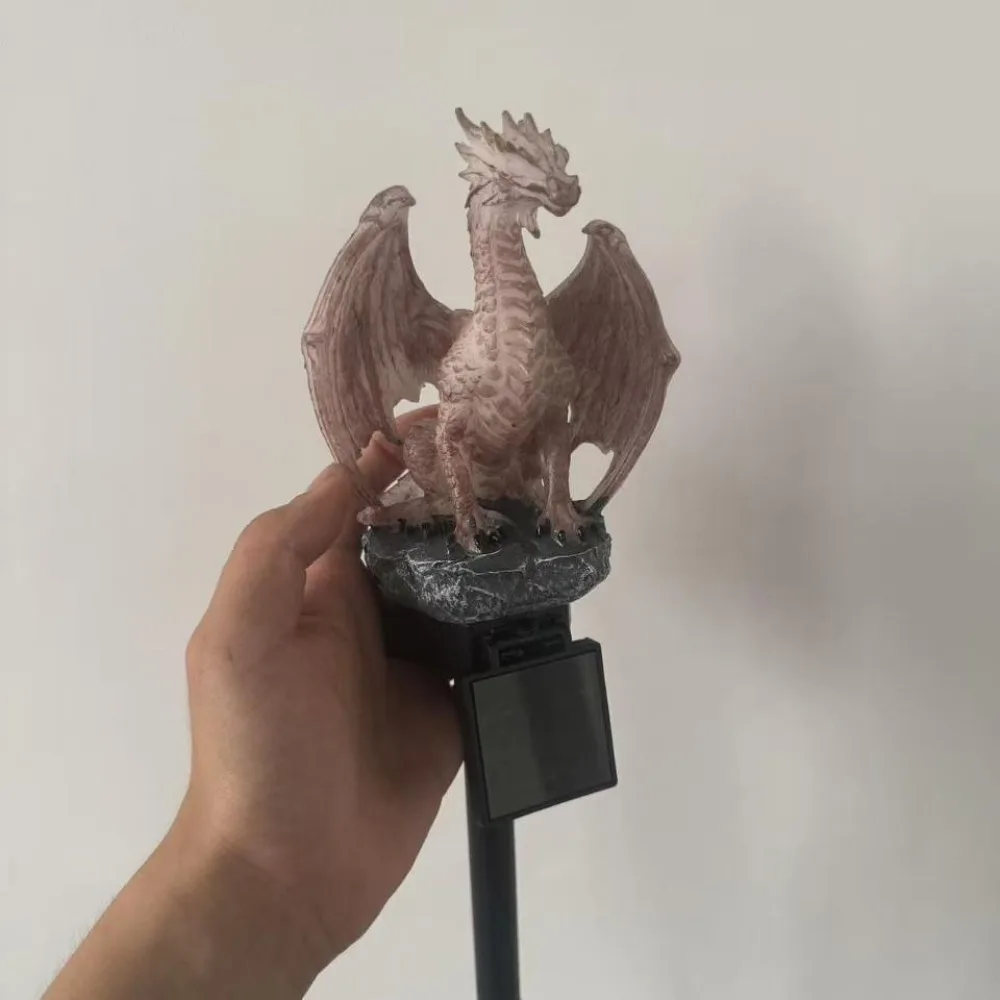Soft Warm Glow Dragon Solar Garden Light Medieval Fantasy Dragon Statue Dragon Figurine Lamp Animal Gothic Shape
