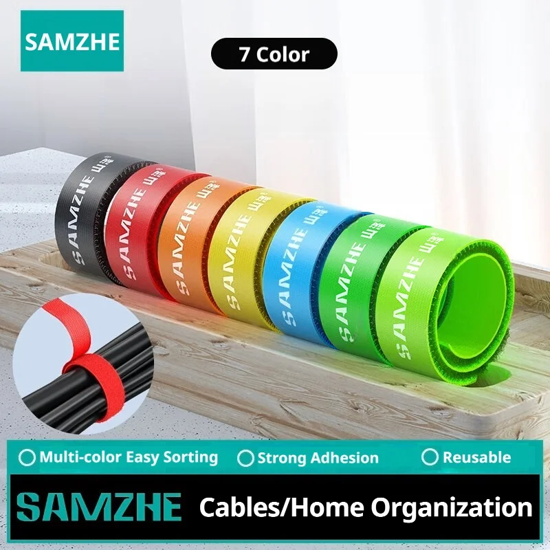 SAMZHE Cable Organizer Cable Management Tearable Organizador Cables Winder Ties Phone Accessories Wire Cord Organizer And Cables