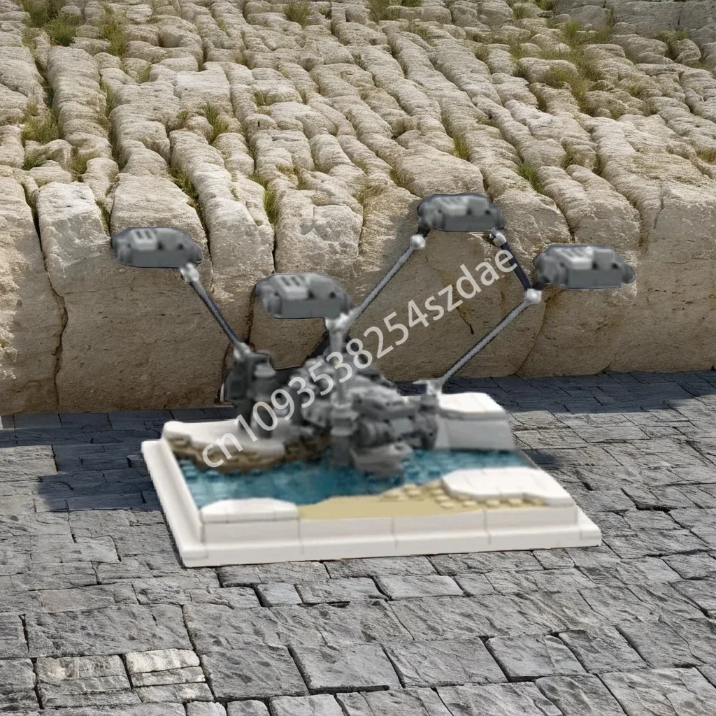 

390pcs MOC Skeleton Crew Ultramicro Diorama Episode 6 Star Battle Building Blocks Toy to Develop Patience and Concentration